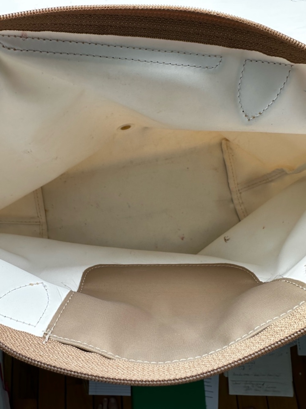 Longchamp Le Pliage S/M Nylon Shoulder Bag Tote with Brown Leather Trim - Picture 7 of 12